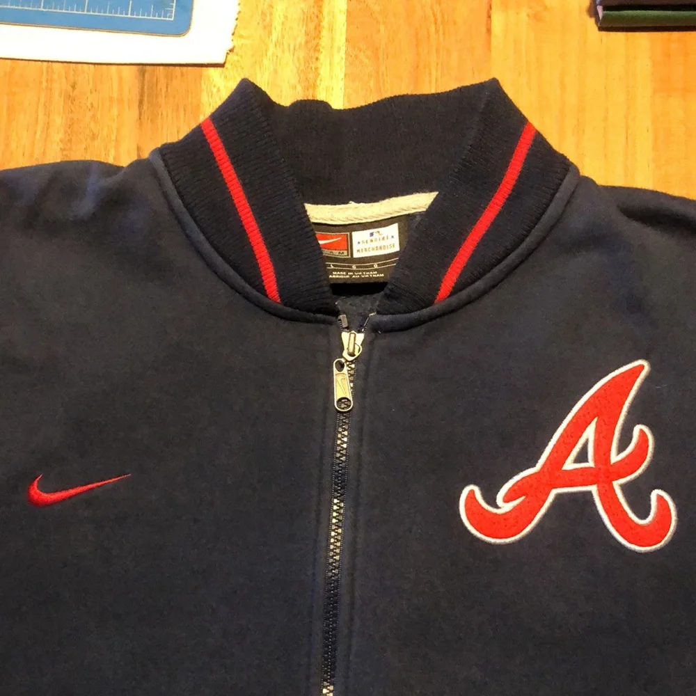 Nike Atlanta Braves bomber zip hoodie - Picture 2 of 4